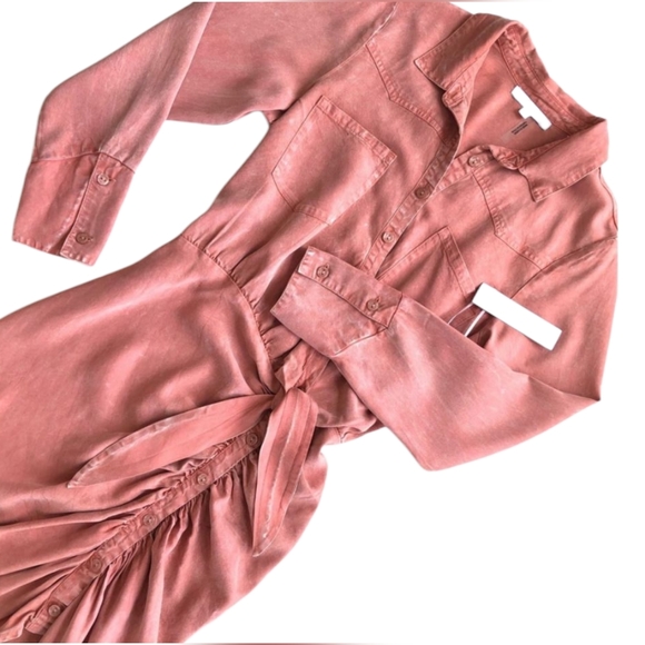 Young Fabulous & Broke Carling Ruched Button Up Feminine Dress #141